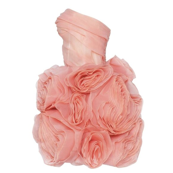 Milla, itsMilla appliquéd organza coral mini dress - Picture 5 of 11